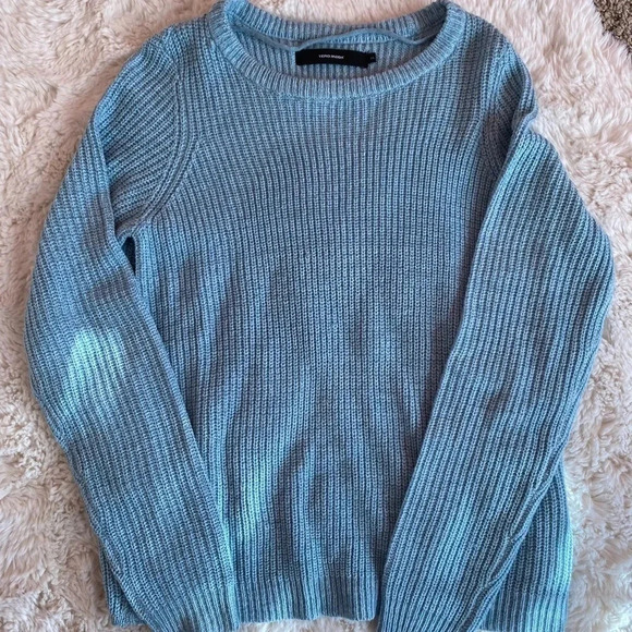 Dry Goods Boutique knit sweater with open back light blue Size Extra small - Picture 1 of 5